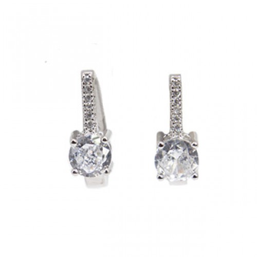 Silver and cz earrings, SIM40-2